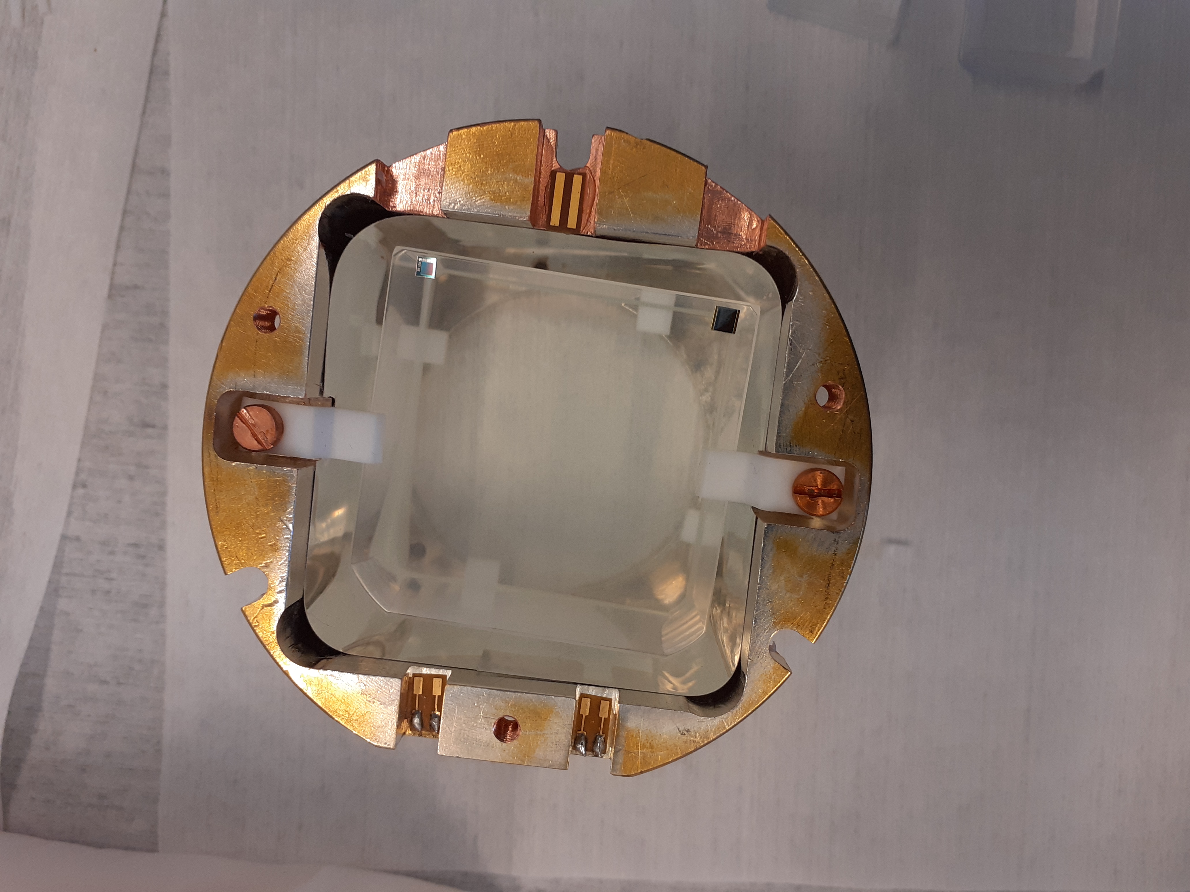 One of the first detectors tested on the new cryostat
